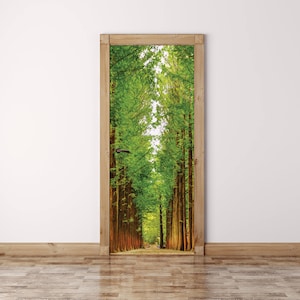 Trees Way Door Decal, Self-adhesive Decor, Peel And Stick, Door Sticker, Self Adhesive Vinyl, Vinyl Door Sticker, Peel And Stick Vinyl