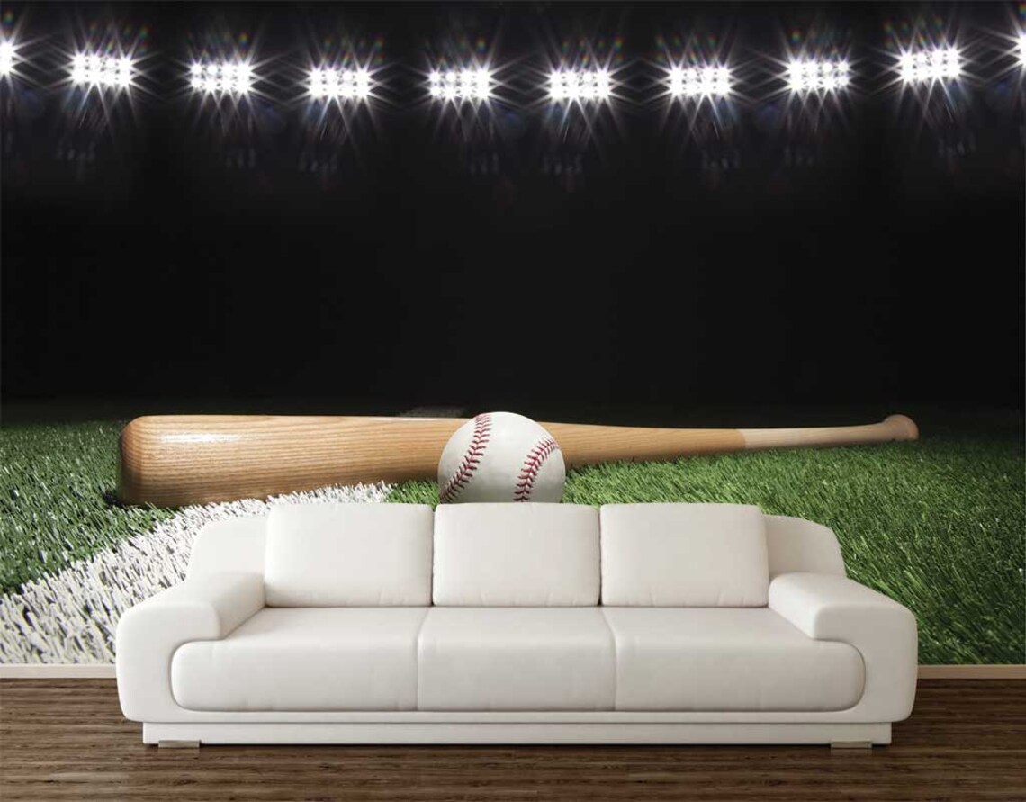 Customized Sport Wall Decal PEEL AND STICK Baseball Wall | Etsy