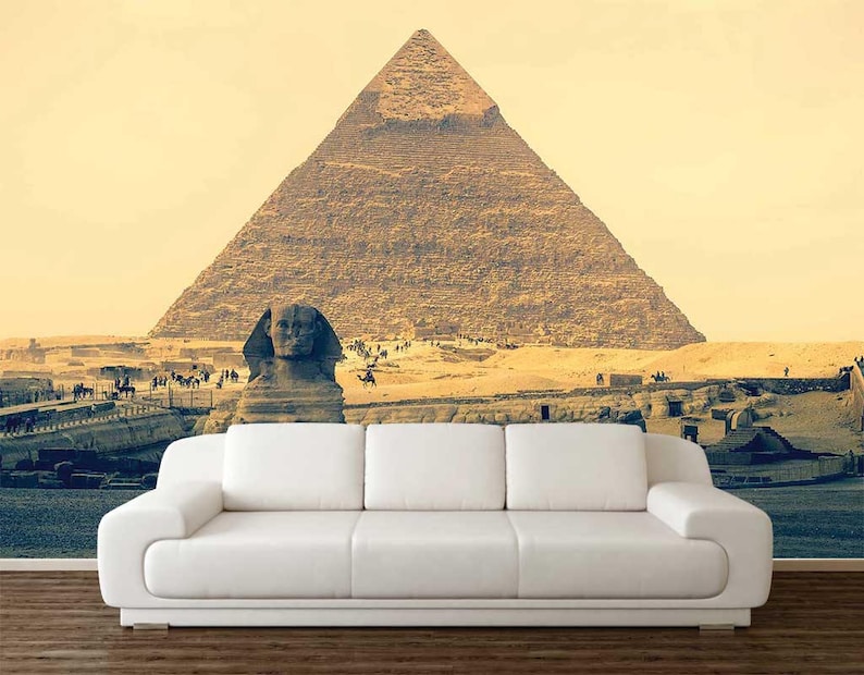 Wall Art Wallpaper Wall Mural Pyramid Egypt Wall Decal Wall Etsy