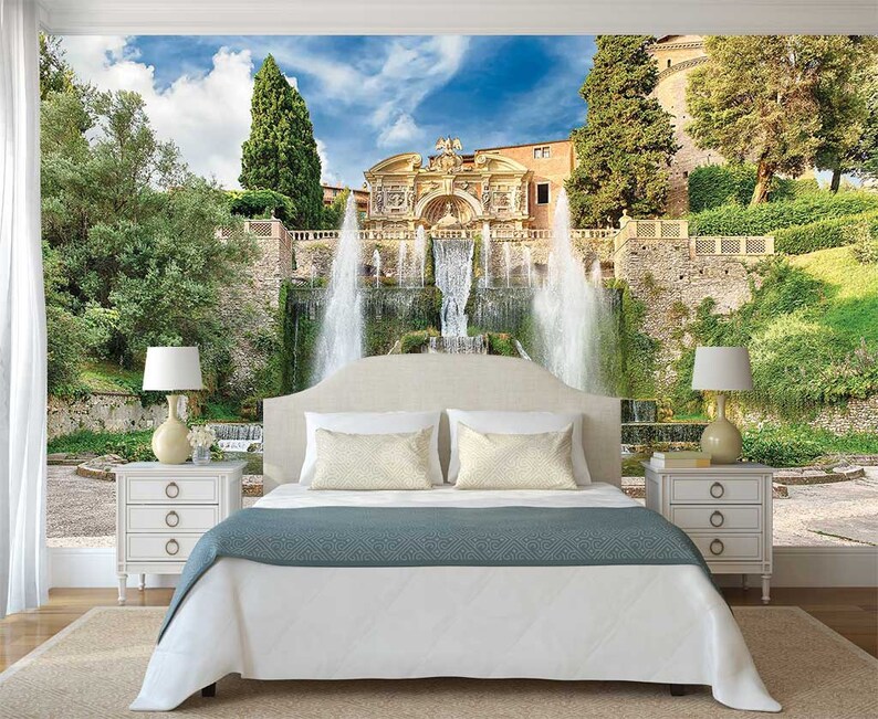 Peel and Stick Wall Decor Wall Mural Italy Fountain of Etsy