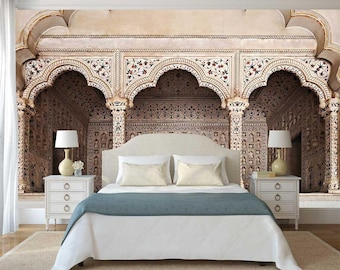 Wall Arches, Oriental Wall Mural, Peel And Stick Wallpaper, Wall Decal Arches, Wall Mural Arches