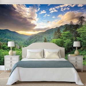 NATURE HOME DECOR, Nature Wall Art, Nature Wall Décor, Peel And Stick, Mountain Wall Art, Hills Decal, Greenery Wall, Personalized Gift