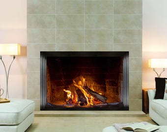 Fireplace Wall Sticker, Wall Mural, Wall Covering, Wall Decal, Wall Art, Peel and Stick, Self Adhesive, Fire 7