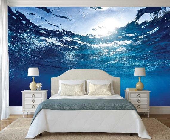 UNDERWATER WALLPAPER Peel and Stick Wall Mural Underwater | Etsy