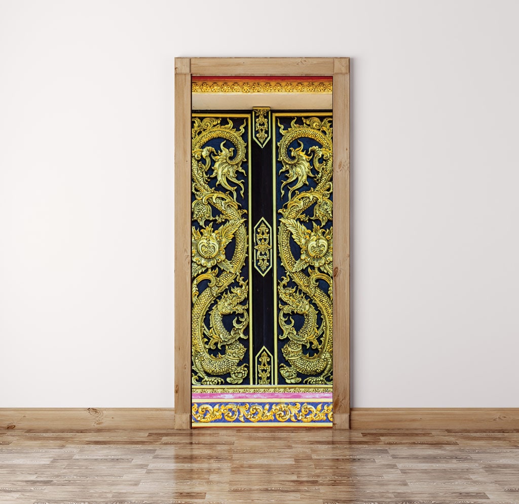 Golden Door Decal Peel and Stick Vinyl Door Sticker Etsy UK