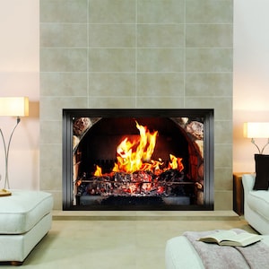 Fireplace Wall Sticker, Wall Mural, Wall Covering, Wall Decal, Wall Art, Peel and Stick, Self Adhesive, Fire 6