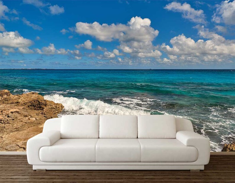 Nautical Wallpaper Beach Wall Hanging Peel and Stick Wall Etsy