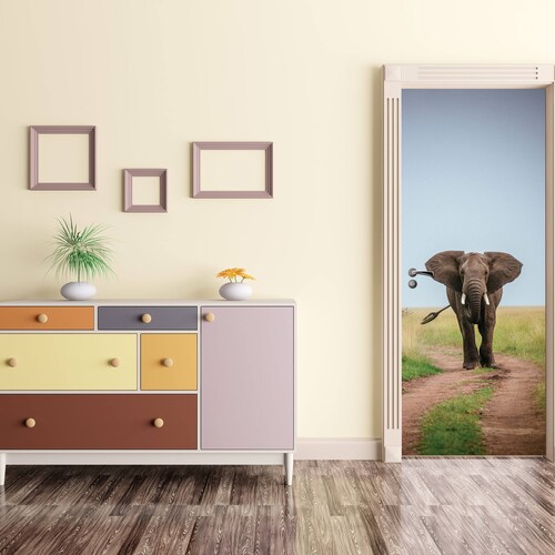 Rustic Wooden Door Sticker Self Adhesive Vinyl Peel and Etsy