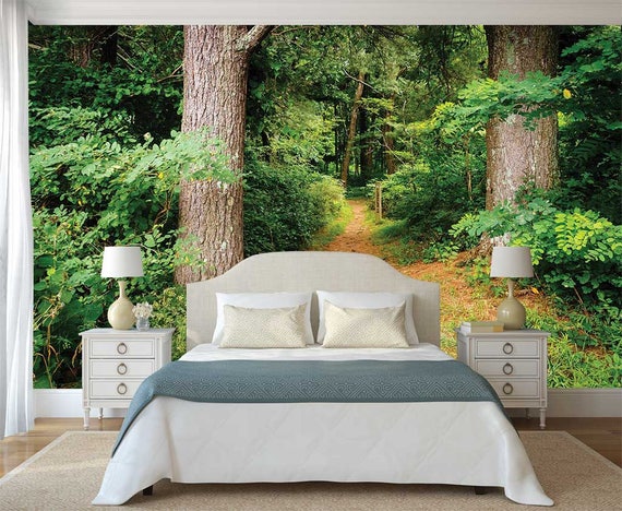 Wallpaper Trees Nature Wallpaper Forest Wall Decal Trees Wall Mural Forest Wallpaper