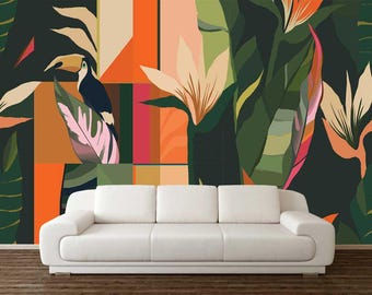 VÄGGKONSTDEKORATION, Galleritryck, Abstrakt konst, Vinyl med självhäftande tapet, Abstrakt väggmålning