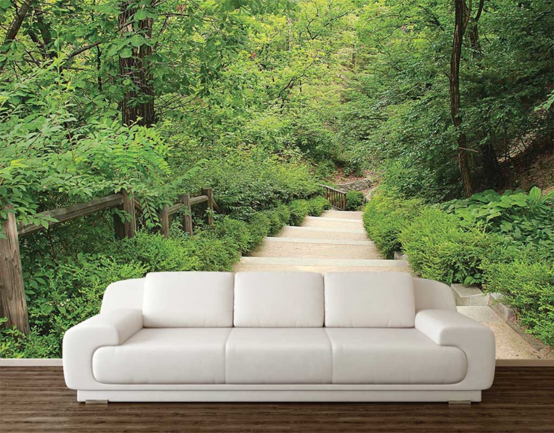 Stairs Wall Mural Wall Decal Stairs Wall Mural Stairway Etsy