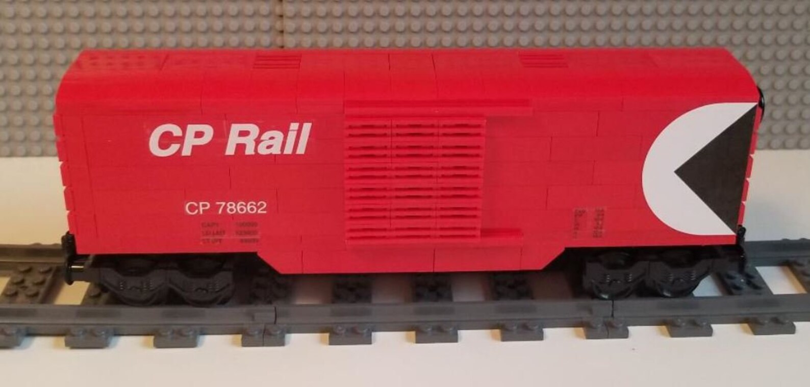 Lego Custom Train Boxcar Canadian Pacific Rail CPrail Red Etsy