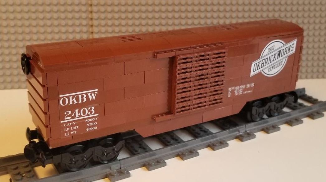 Lego Custom Train Boxcar OKbrickworks Etsy