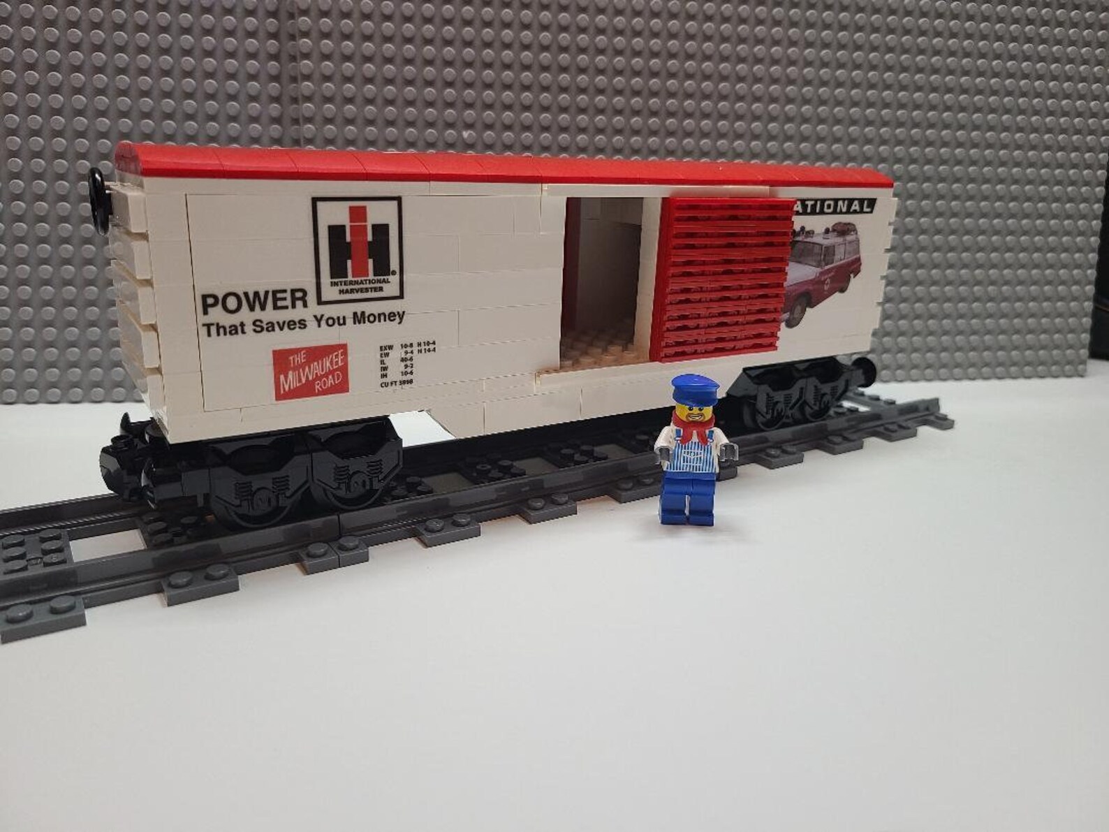 Custom Lego Train Boxcar International Harvester Etsy