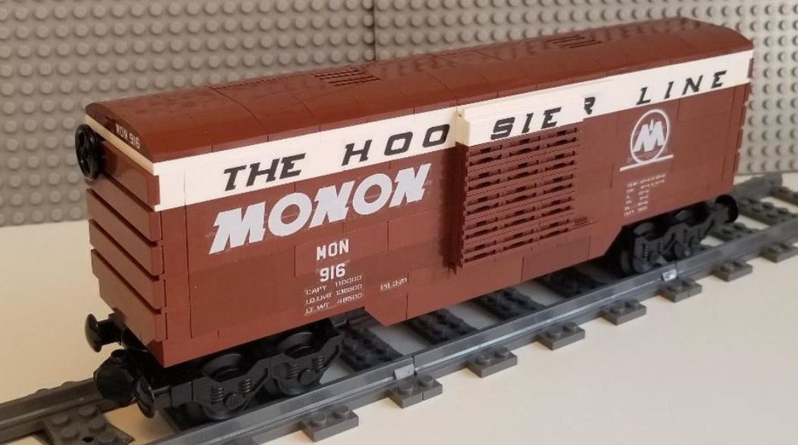 Custom Lego Train Boxcar Monon Please Read Item Etsy