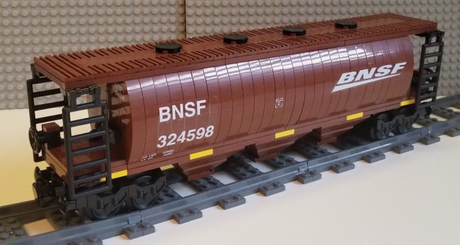 Lego Custom Train BNSF Covered Hopper Etsy