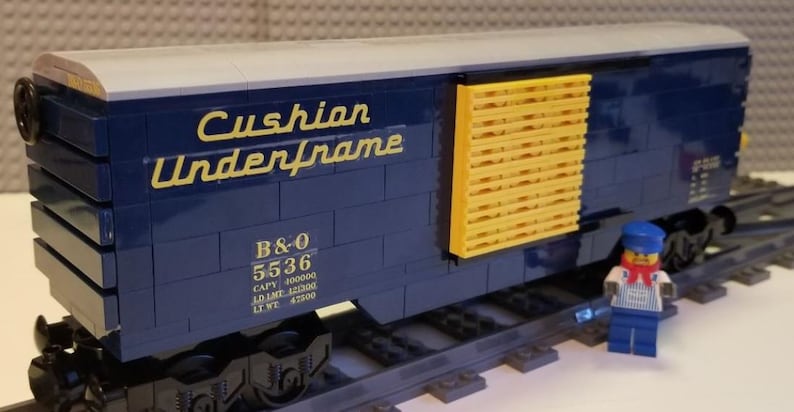 Custom Lego Train Boxcar B/&O Please Read Item Description-