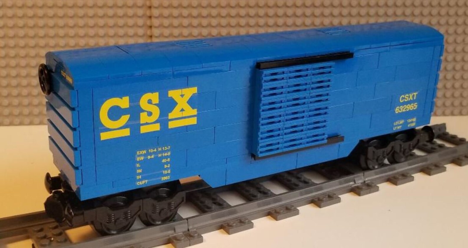 Lego Custom Train Boxcar CSX Etsy
