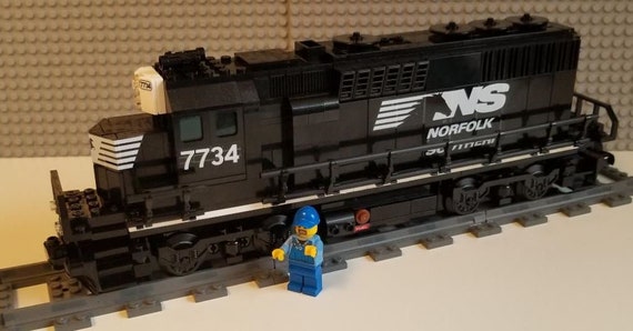 Custom Lego Train Norfolk Southern Gp40 Etsy