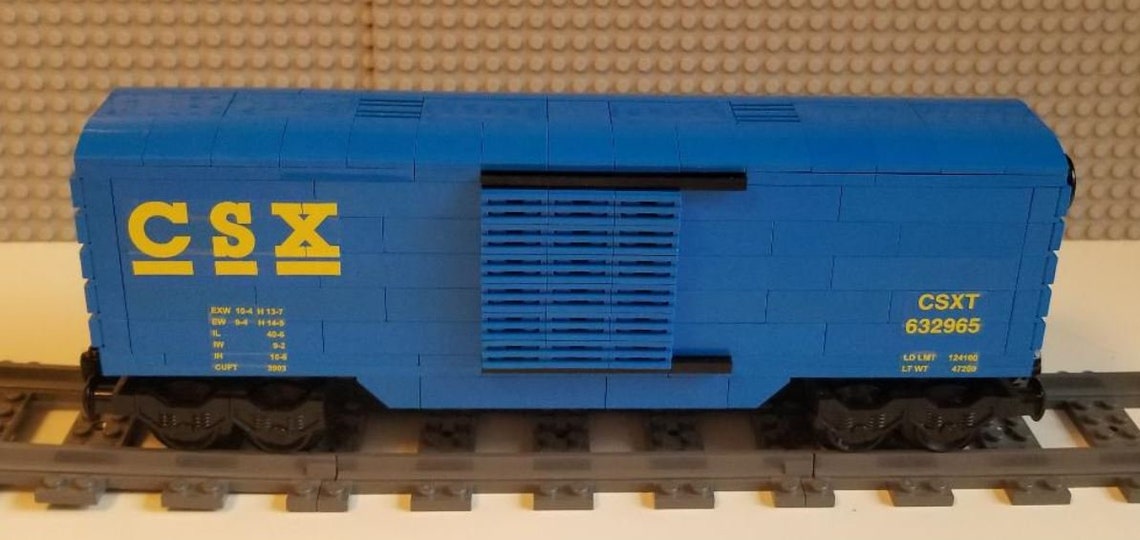 Lego Custom Train Boxcar CSX Etsy