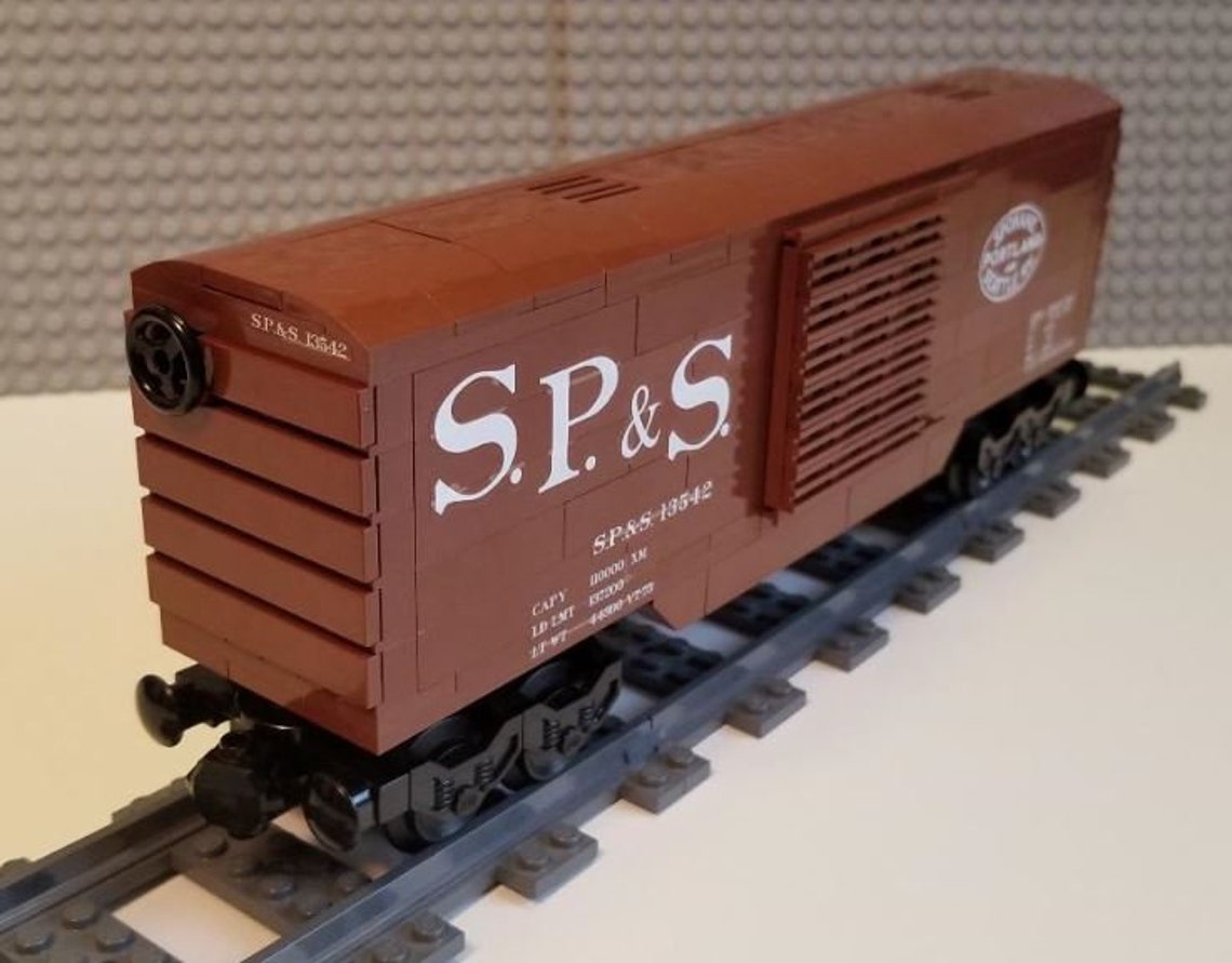 Lego Custom Train Boxcar Spokane Portland & Seattle Etsy