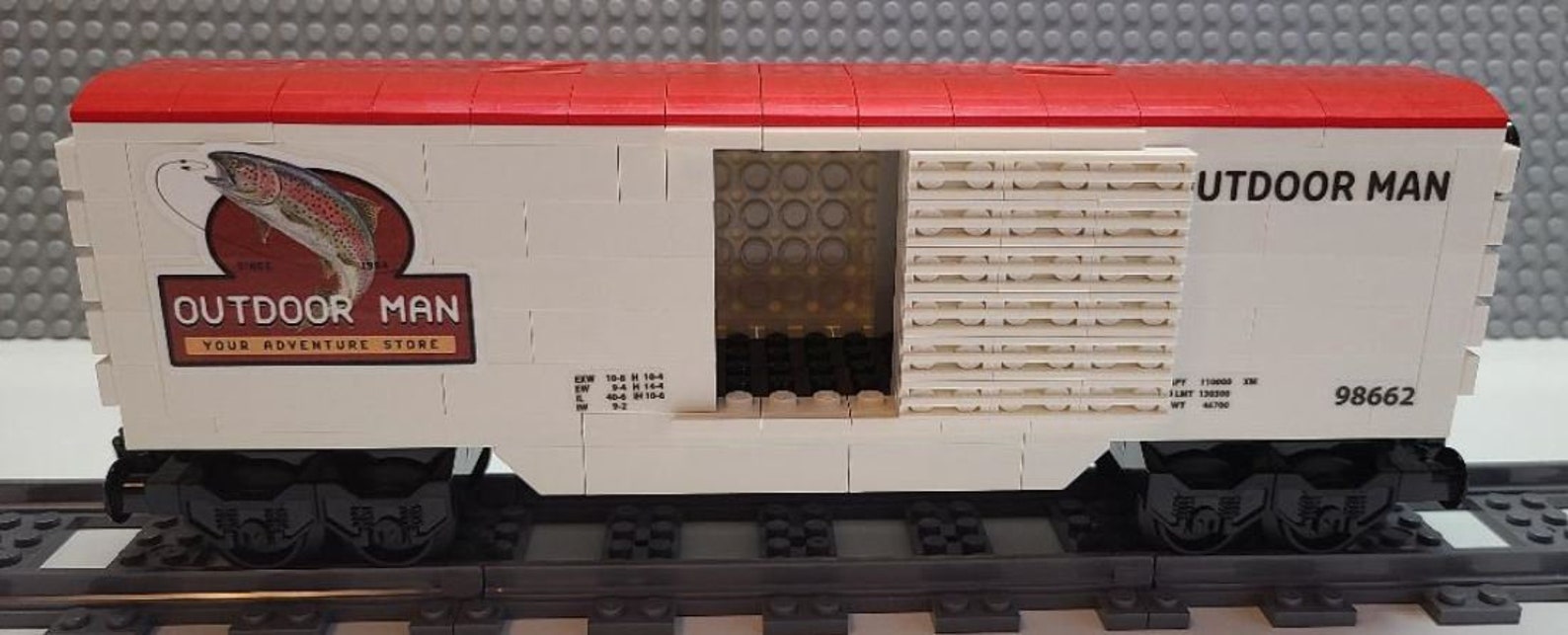 Custom Lego Train Boxcar Outdoor Man Please Read Item Etsy