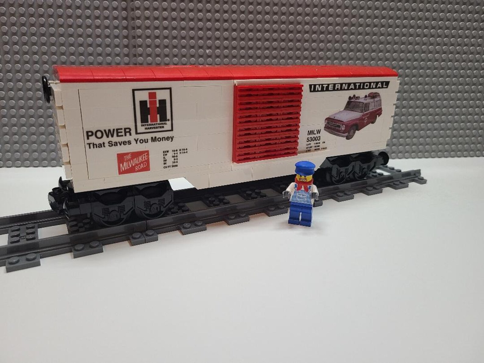 Custom Lego Train Boxcar International Harvester Etsy