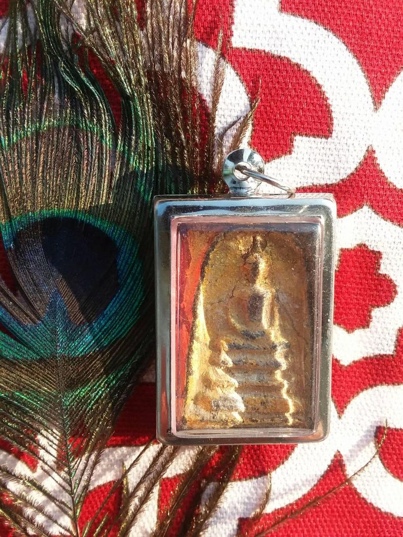 Vintage Buddhist talisman amulet Thai Thailand meditation prayer 3
