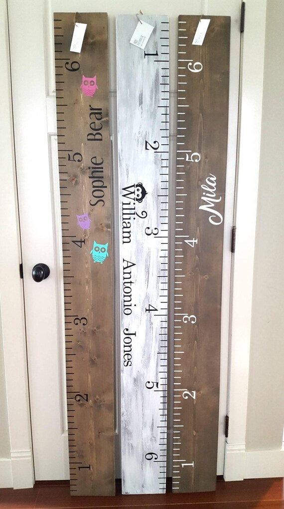 Wooden Growth Chart Ruler