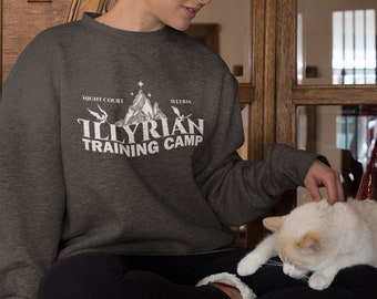 Illyrian Training Camp Sweatshirt, ACOTAR Sweatshirt, Silver Flames, Thorns and Roses, Nesta and Cassian, Feyre and Rhysand