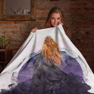 ACOTAR High Lady of the Night Court Blanket, Feyre Archeron, SJM Gifts, Large 50x60 Blanket | Officially licensed by Sarah J Maas