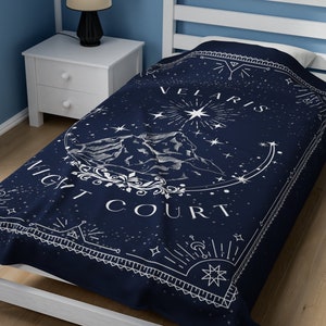 ACOTAR Night Court Velaris Blanket, Gifts Merch for fans of Sarah J Maas A Court of Thorns and Roses Book Series, City of Starlight Rhysand