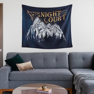 Night Court Wall Tapestry, A Court of Mist and Fury Merch, Rhysand and Feyre, SJM Merch, ACOTAR Tapestry, Sarah J Maas Wall Decor image 1