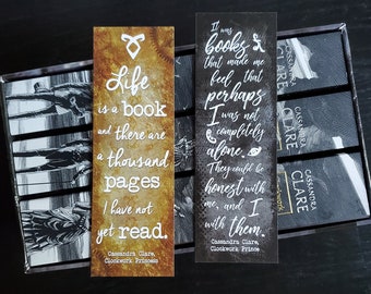 Will and Tessa Infernal Devices Bookmark, Cassie Clare Quotes, Clockwork Angel, Shadowhunter Bookmarks, Double Sided Paperback Bookmark