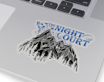 ACOTAR Night Court Stickers, Thorns and Roses, Bookish Decal, Clear Laptop Decal