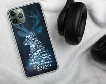 Throne of Glass Phone Case, Terracen Stag Lord of the North, SJ Maas, Throne of Glass Galaxy Phone Case, Rowaelin, Bookish iPhone Case