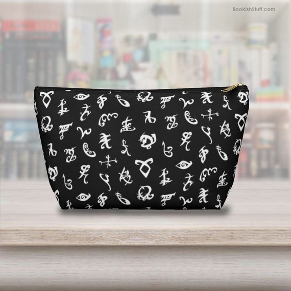 Shadowhunters Runes, Accessory Pouch, Carry All Bag, Zipper Pouch, Pencil Case, Mortal Instruments, Cassandra Clare, Infernal Devices