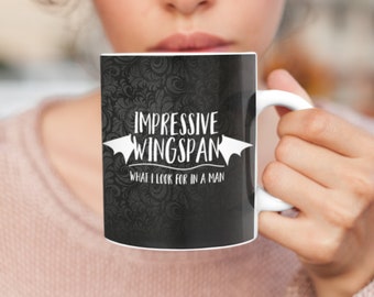 Funny Illyrian Wingspan ACOTAR Mug, ACOTAR Bat Boys Azriel Rhysand Cassian, Night Court llyrian Warriors, SJM Funny Quotes, Mist and Fury