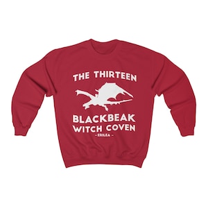 Throne of Glass Sweatshirt, The Thirteen Blackbeak Witch Coven, Halloween, Throne of Glass, Manon Blackbeak, Asterin, Irontheet Witches Red