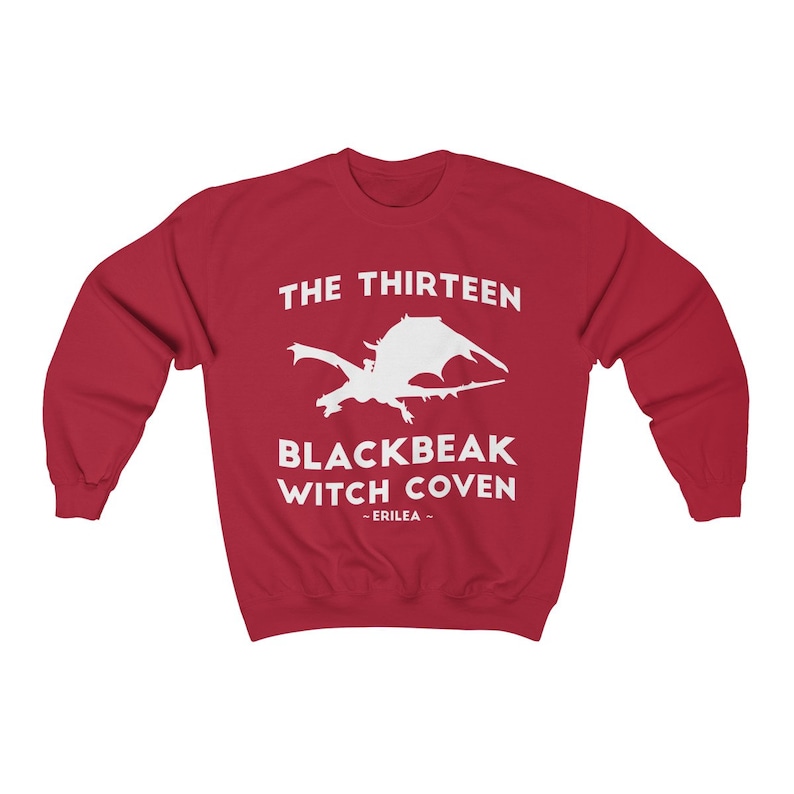 Throne of Glass Sweatshirt, The Thirteen Blackbeak Witch Coven, Halloween, Throne of Glass, Manon Blackbeak, Asterin, Irontheet Witches Red