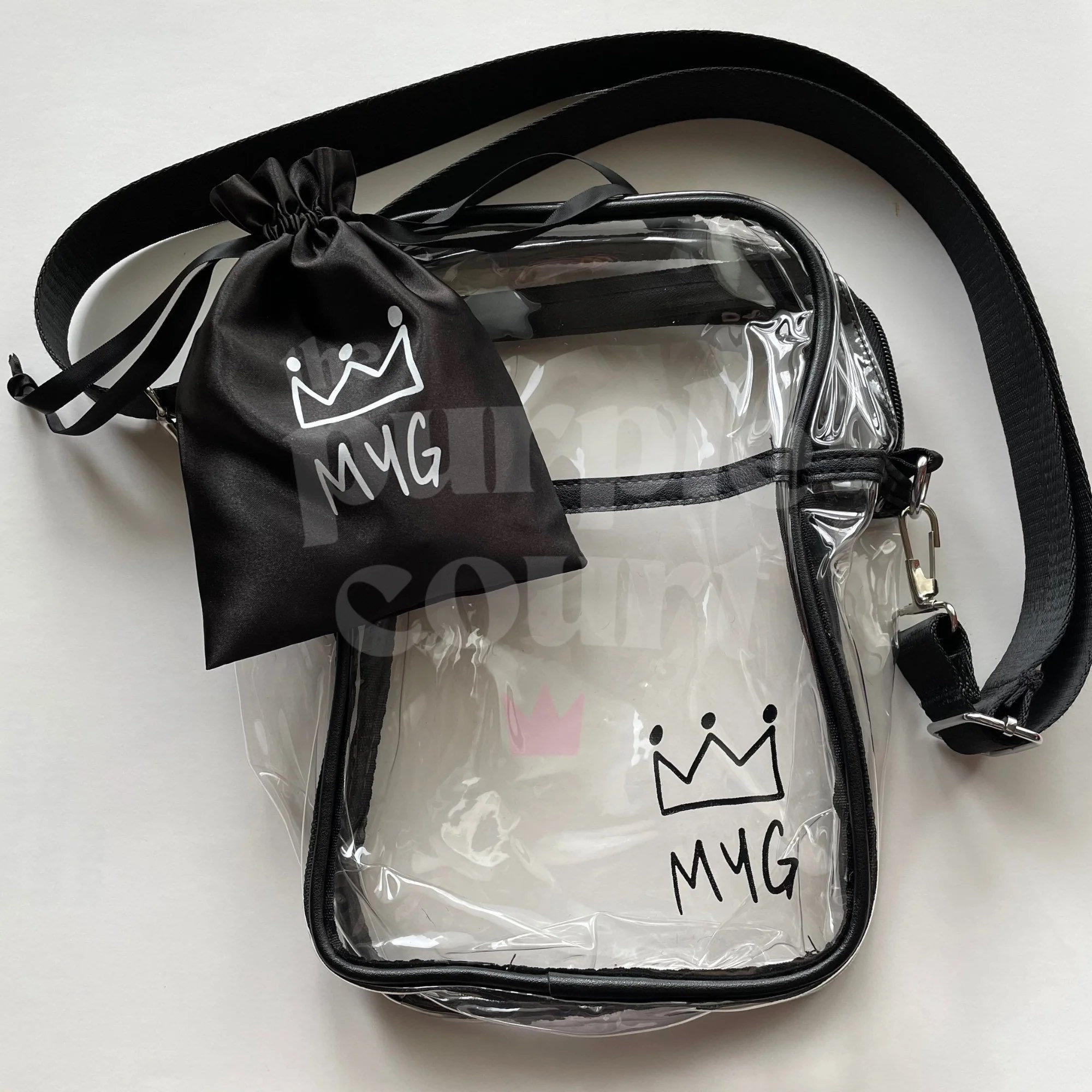 BTS Suga Agust D Concert Clear PVC Crossbody Bag - BTS Official Merch