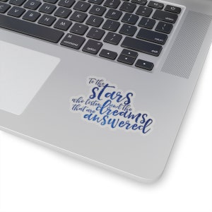 ACOTAR Sticker, To the stars who listen, Feyre and Rhysand, Mist and Fury, Laptop Decal