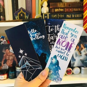 ACOTAR Series Bookmarks, Rhysand and Feyre, To the stars, Court of Dreams, Don't let the hard days win Officially licensed by Sarah J Maas image 3