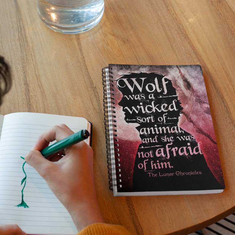 Lunar Chronicles Notebook Wolf  ZeEv Scarlet Wolflet image 0