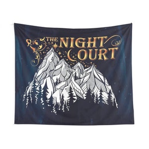 Night Court Wall Tapestry, A Court of Mist and Fury Merch, Rhysand and Feyre, SJM Merch, ACOTAR Tapestry, Sarah J Maas Wall Decor image 5