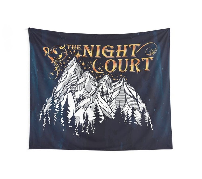 Night Court Wall Tapestry, A Court of Mist and Fury Merch, Rhysand and Feyre, SJM Merch, ACOTAR Tapestry, Sarah J Maas Wall Decor image 5