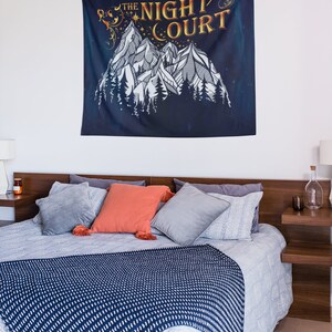 Night Court Wall Tapestry, A Court of Mist and Fury Merch, Rhysand and Feyre, SJM Merch, ACOTAR Tapestry, Sarah J Maas Wall Decor image 3