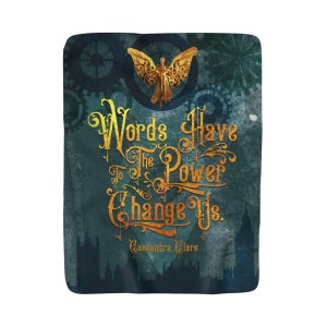 Shadowhunters Blanket, Words have the power to change us, Infernal Devices Blanket, Will Herondale, Jem Carstairs, Shadowhunters Merch Gifts image 4