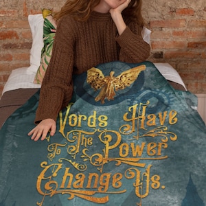 Shadowhunters Blanket, Words have the power to change us, Infernal Devices Blanket, Will Herondale, Jem Carstairs, Shadowhunters Merch Gifts image 2