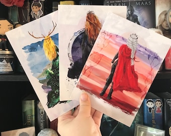 SJM Fandom Queens Prints Bundle, Feyre Archeron High Lady Night Court, Aelin Galathynius Queen of Terrasen, Manon Blackbeak Queen of Witches